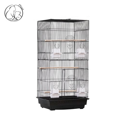 Misam Pet Bird Cages Black White Golden