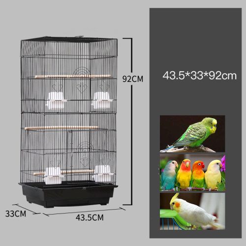 Misam Pet Bird Cages Black White Golden