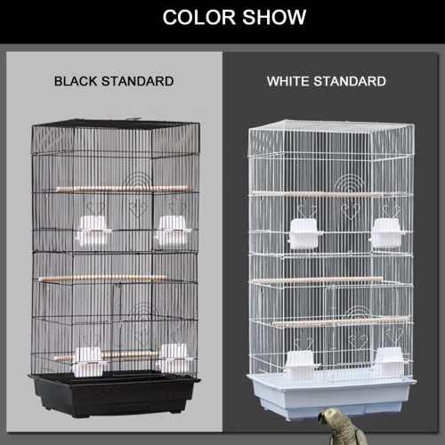 Misam Pet Bird Cages Black White Golden