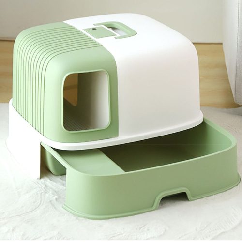 Misam Anti-Splashing Cat Litter Box With Handy Litter Scoop