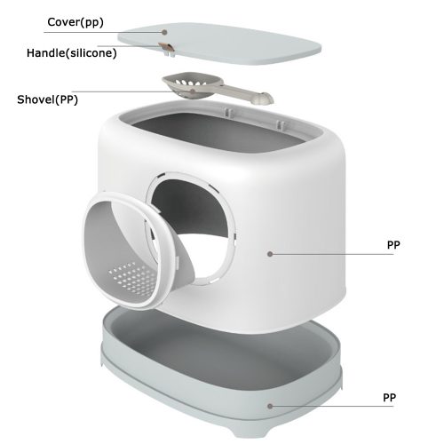 Misam Factory Semi Closed Cat Litter Box With Sifter