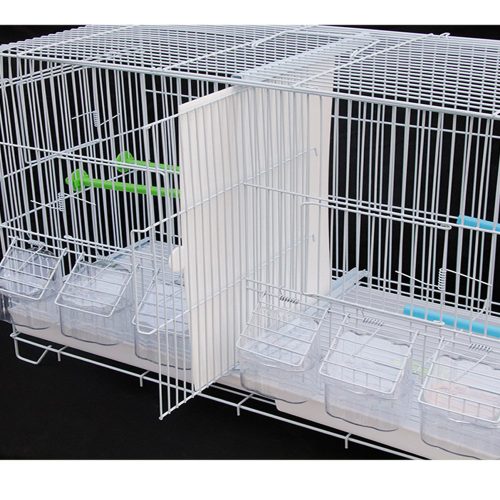 Misam White Divider Birdcages