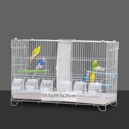 Misam White Divider Birdcages