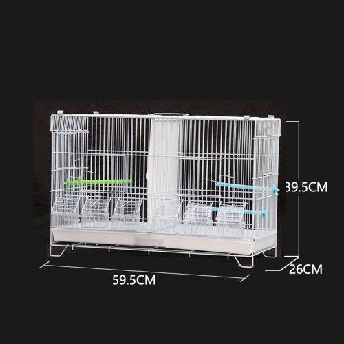 Misam White Divider Birdcages