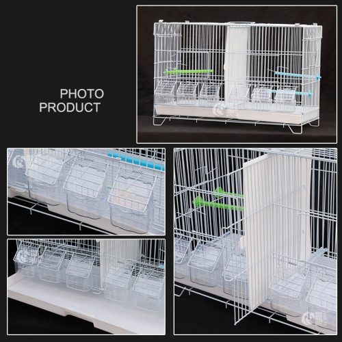 Misam White Divider Birdcages