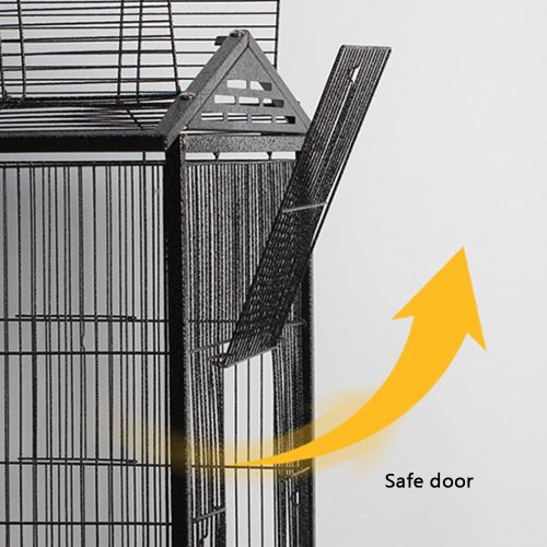 Misam Metal Bird Cage Feeder Stand  Perch