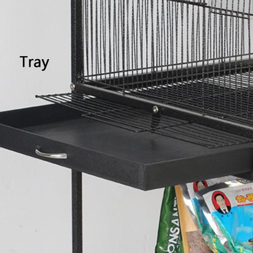 Misam Metal Bird Cage Feeder Stand  Perch