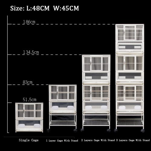 Misam Lot of 3 Stackable Breeding Birdcage