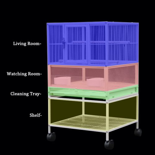 Misam Lot of 3 Stackable Breeding Birdcage