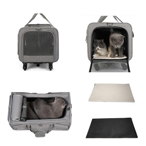 Misam Pet Travel Carrier on Wheels