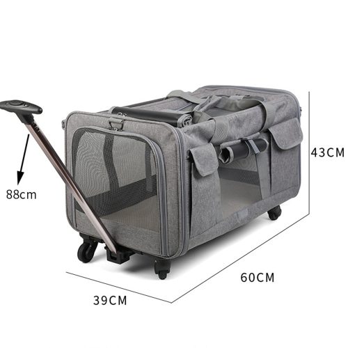 Misam Pet Travel Carrier on Wheels