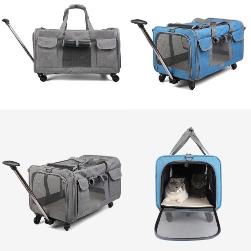 Misam Pet Travel Carrier on Wheels